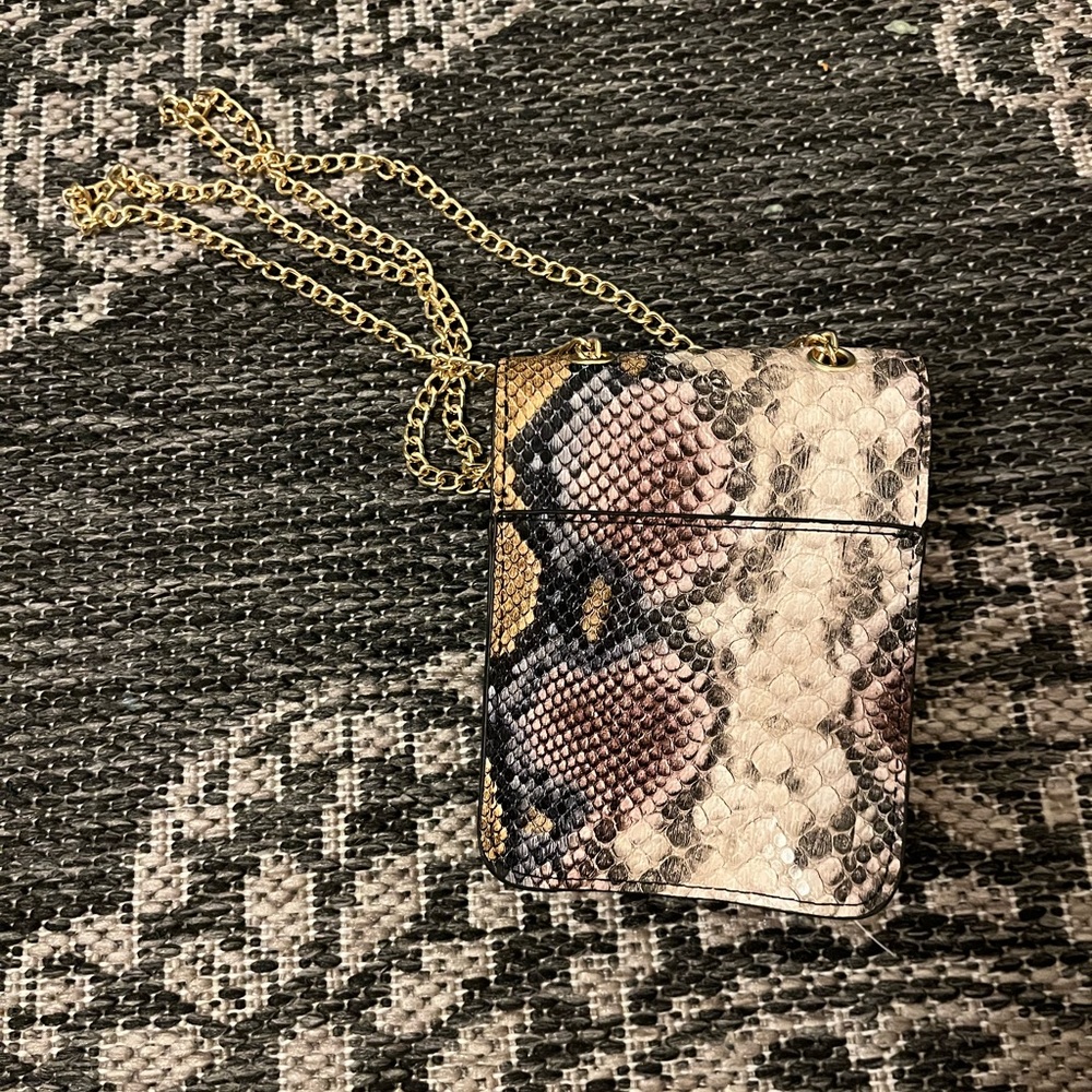 snake skin pattern purse